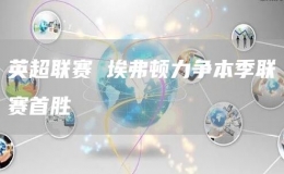 英超聯(lián)賽 埃弗頓力爭(zhēng)本季聯(lián)賽首勝