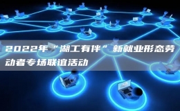 2022年“湖工有伴”新就業(yè)形態(tài)勞動者專場聯(lián)誼活動