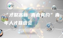 “才聚高新 青春有約”青年人才聯(lián)誼會(huì)