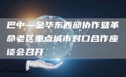 巴中—金華東西部協(xié)作暨革命老區(qū)重點城市對口合作座談會召開