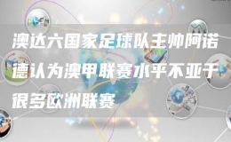 澳達六國家足球隊主帥阿諾德認為澳甲聯賽水平不亞于很多歐洲聯賽