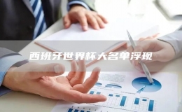 西班牙世界杯大名單浮現(xiàn)