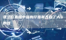  張?zhí)m在直播中指狗仔葛斯齊收了大S的錢