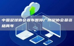 中國(guó)足球協(xié)會(huì)宣布暫停廣州足協(xié)會(huì)員資格兩年