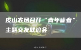 皮山農(nóng)場(chǎng)召開“青年詠春”主題交友聯(lián)誼會(huì)