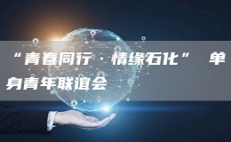 “青春同行·情緣石化” 單身青年聯(lián)誼會(huì)
