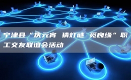 寧津縣“慶元宵 猜燈謎 覓良緣”職工交友聯(lián)誼會(huì)活動(dòng)