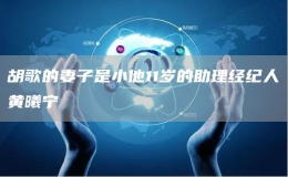 胡歌的妻子是小他11歲的助理經(jīng)紀(jì)人黃曦寧