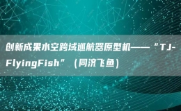 創(chuàng)新成果水空跨域巡航器原型機(jī)——“TJ-FlyingFish