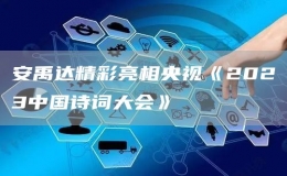 安禹達(dá)精彩亮相央視《2023中國詩詞大會》