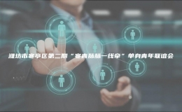 濰坊市寒亭區(qū)第二期“寒青脈脈一線牽”單身青年聯(lián)誼會(huì)