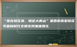 “愛在桃花源，情定大青山”萊西市南墅桃花節(jié)暨新時代文明實踐集體婚禮
