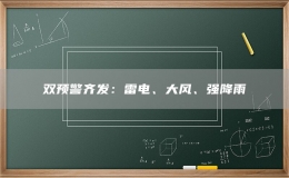雙預警齊發(fā)：雷電、大風、強降雨
