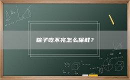 粽子吃不完怎么保鮮？