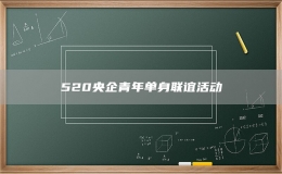 520央企青年單身聯(lián)誼活動(dòng)