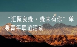“匯聚良緣·緣來有你”單身青年聯(lián)誼活動