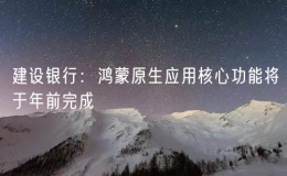 建設(shè)銀行：鴻蒙原生應(yīng)用核心功能將于年前完成