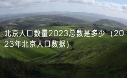 北京人口數(shù)量2023總數(shù)是多少（2023年北京人口數(shù)據(jù)）