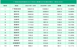 廣西省各市gdp排名(廣西gdp各市排名)